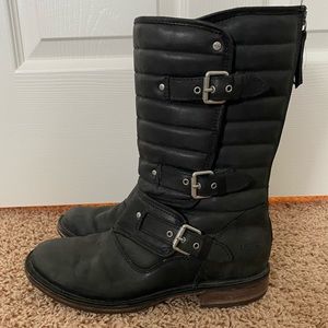 UGG Leather Moto Boots size 8